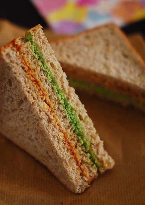 Rainbow Ribbon Sandwich Chutney Sandwich Recipe Rainbow Ribbon Sandwich Chutney Sandwich Recipe
